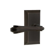 Nostalgic Warehouse Stuflr_Prv_234_Nk_Lh Fleur Privacy Door Lever Set - Bronze