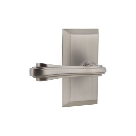 Nostalgic Warehouse Stuflr_Prv_234_Nk_Rh Fleur Privacy Door Lever Set - Nickel
