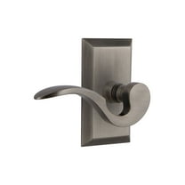 Nostalgic Warehouse Stuman_Prv_234_Nk_Lh Manor Privacy Door Lever Set - Grey