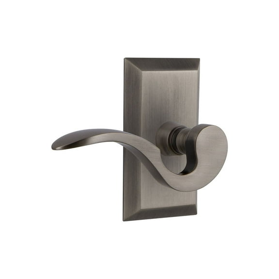 Nostalgic Warehouse Stuman_Psg_238_Nk_Lh Manor Passage Door Lever Set - Grey