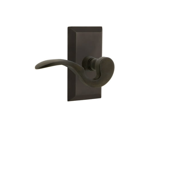 Nostalgic Warehouse Stuman_Sd_Nk_Lh Manor Non-Turning One-Sided Door Lever - Bronze