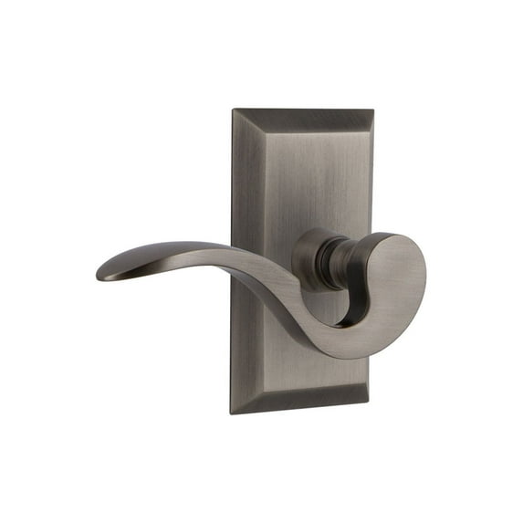 Nostalgic Warehouse Stuman_Sd_Nk_Lh Manor Non-Turning One-Sided Door Lever - Grey