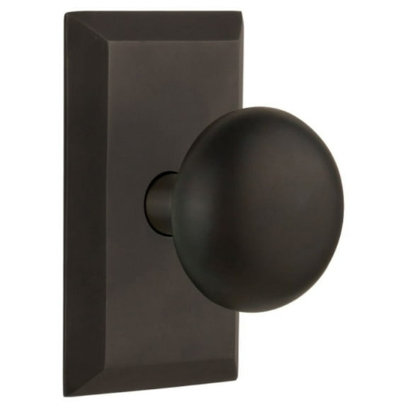 Nostalgic Warehouse Stunyk_Prv_234_Nk New York Solid Brass Privacy Door Knob Set - Bronze