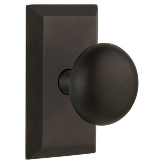 Nostalgic Warehouse Stunyk_Psg_234_Nk New York Solid Brass Passage Door Knob Set - Bronze