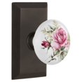 thumbnail image 1 of Nostalgic Warehouse Sturos_Dp_Nk Rose Porcelain Solid Brass Dummy Door Knob Set - Bronze, 1 of 1