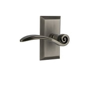 Nostalgic Warehouse Stuswn_Prv_234_Nk_Rh Swan Privacy Door Lever Set - Grey