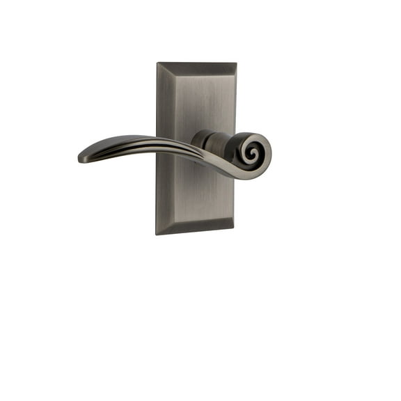 Nostalgic Warehouse Stuswn_Prv_234_Nk_Rh Swan Privacy Door Lever Set - Grey