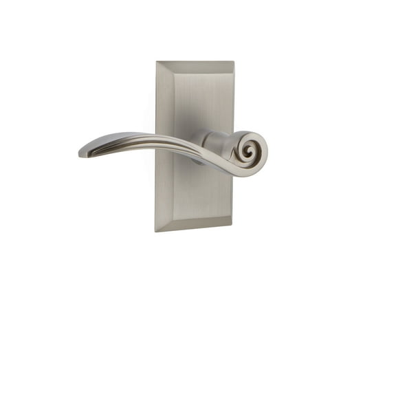 Nostalgic Warehouse Stuswn_Psg_234_Nk_Lh Swan Passage Door Lever Set - Nickel
