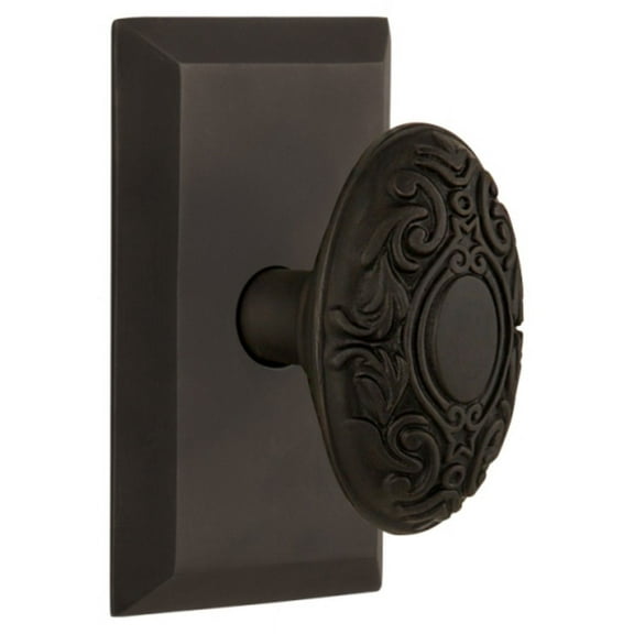 Nostalgic Warehouse Stuvic_Dp_Nk Victorian Solid Brass Dummy Door Knob Set - Bronze