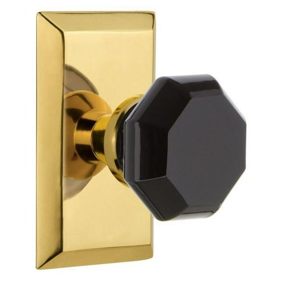 Nostalgic Warehouse Stuwab_Dd_Nk Studio Solid Brass Rose Dummy Door Knob Set - Brass