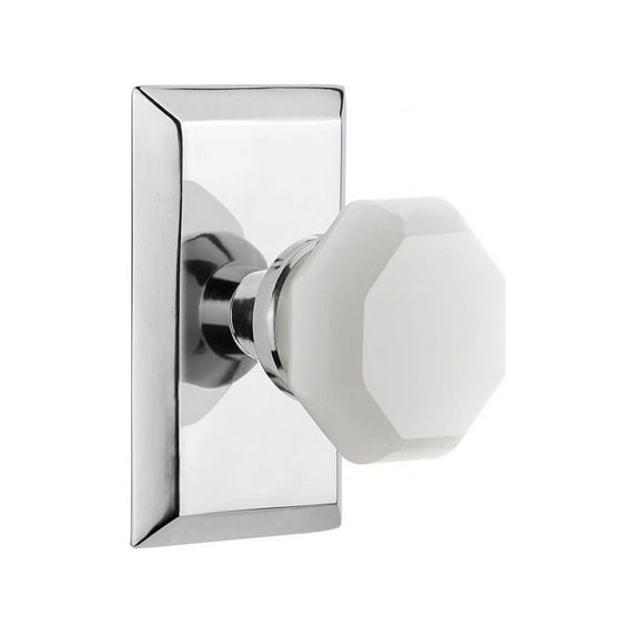 Nostalgic Warehouse Stuwaw_Psg_234_Nk Studio Solid Brass Rose Passage Door Knob Set -