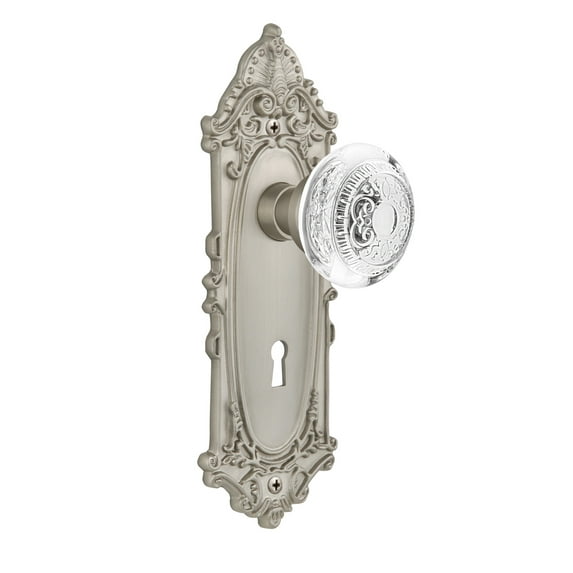 Nostalgic Warehouse Vicced_Psg_234_Kh Vintage Crystal Egg And Dart Passage Door Knob Set -