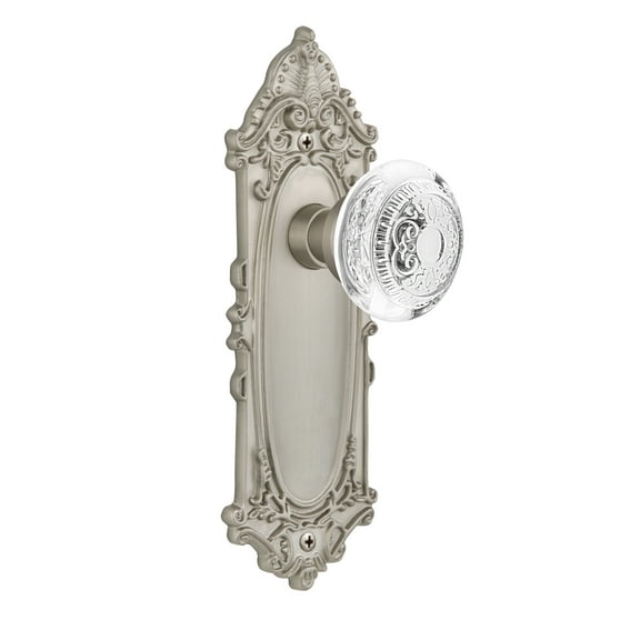 Nostalgic Warehouse Vicced_Psg_238_Nk Vintage Crystal Egg And Dart Passage Door Knob Set -