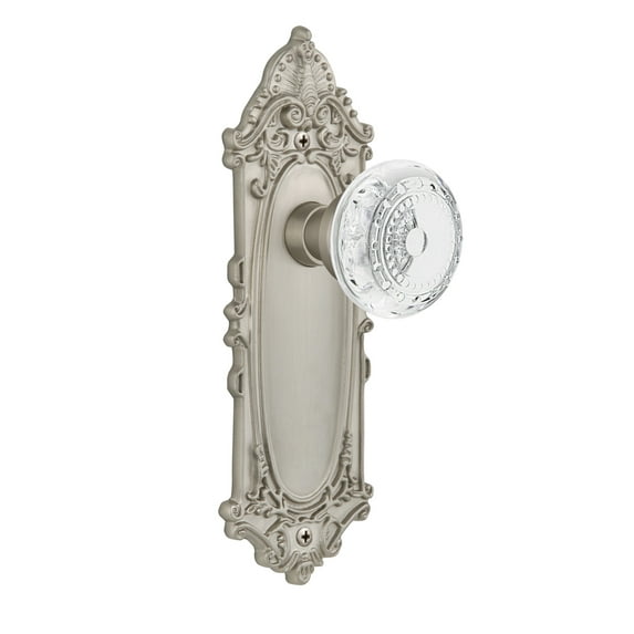 Nostalgic Warehouse Viccme_Psg_234_Nk Vintage Crystal Meadows Passage Door Knob Set -