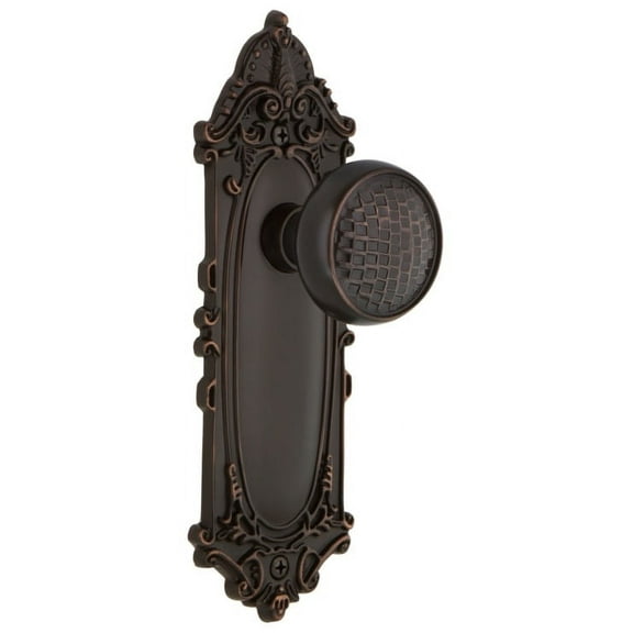 Nostalgic Warehouse Viccra_Psg_238_Nk Craftsman Solid Brass Passage Door Knob Set - Bronze