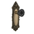 thumbnail image 1 of nostalgic warehouse black crystal door knob with victorian plate, 1 of 1
