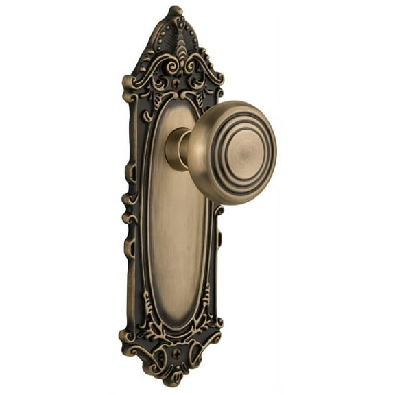 Nostalgic Warehouse Vicdec_Sd_Nk Deco Solid Brass Single Dummy Door Knob - Brass