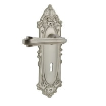 Nostalgic Warehouse Vicflr_Sd_Kh_Rh Fleur Non-Turning One-Sided Door Lever - Nickel
