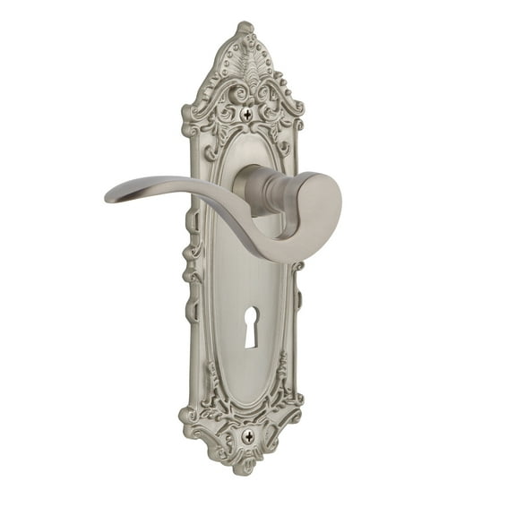 Nostalgic Warehouse Vicman_Prv_234_Kh Manor Privacy Door Lever Set - Nickel