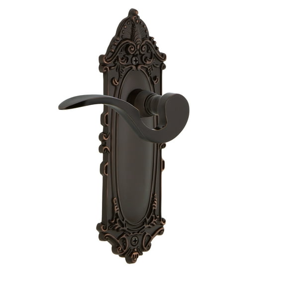Nostalgic Warehouse Vicman_Psg_234_Nk Manor Passage Door Lever Set - Bronze