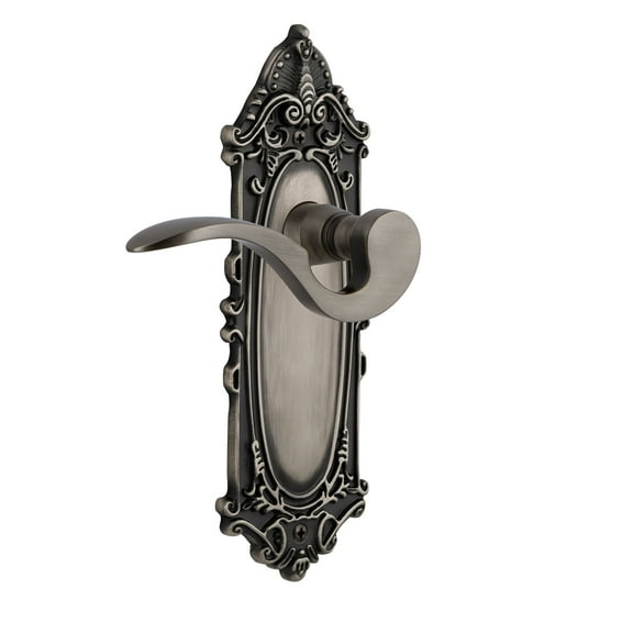 Nostalgic Warehouse Vicman_Sd_Nk_Lh Manor Non-Turning One-Sided Door Lever - Grey