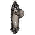 thumbnail image 1 of Nostalgic Warehouse Vicnyk_Prv_234_Kh New York Solid Brass Privacy Door Knob Set - Grey, 1 of 6