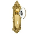thumbnail image 1 of Nostalgic Warehouse Vicocc_Prv_238_Kh Oval Clear Crystal Solid Brass Privacy Door Knob Set, 1 of 1