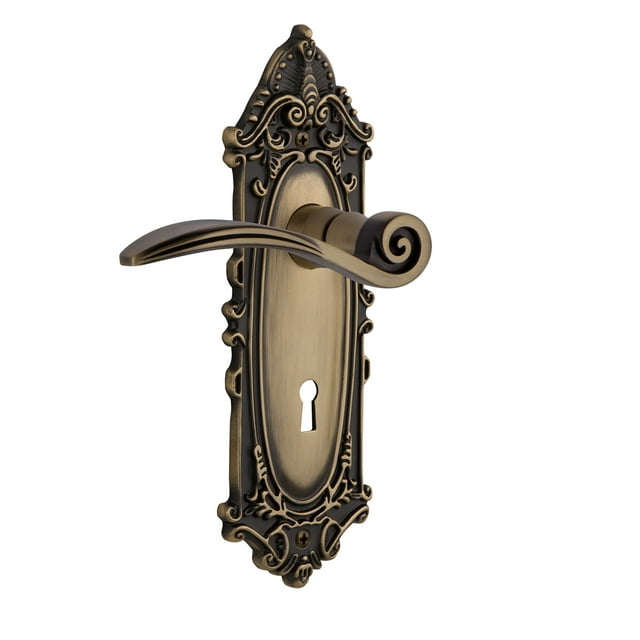 Nostalgic Warehouse Vicswn_Prv_234_Kh Swan Privacy Door Lever Set - Brass