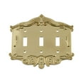 thumbnail image 1 of Nostalgic Warehouse Vic_Swplt_T3 Victorian Triple Switch Wall Plate - Brass, 1 of 7