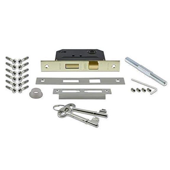 Nostalgic Warehouse Victorian Plate with Keyhole Oval Clear Crystal Glass Knob, Mortise - 2.25", Satin Nickel