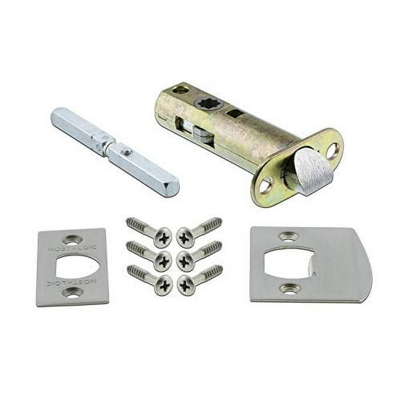 Nostalgic Warehouse Victorian Plate with Keyhole Oval Clear Crystal Glass Knob, Passage - 2.375", Satin Nickel