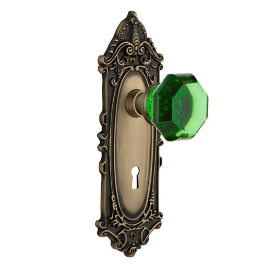 Nostalgic Warehouse Vicwae_Psg_238_Kh Victorian Rose Passage Door Knob Set - Brass