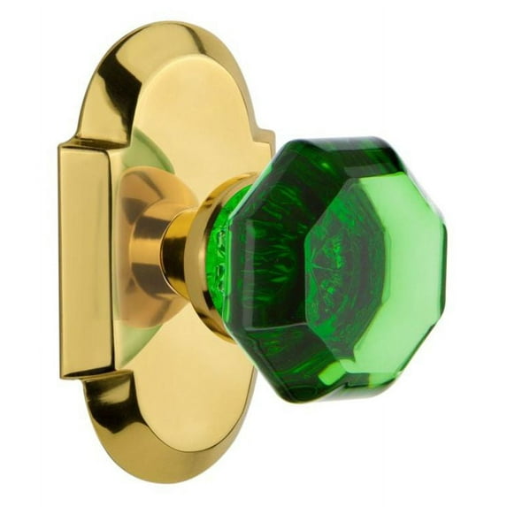 Nostalgic Warehouse Cotwae_Dd_Nk Cottage Solid Brass Rose Dummy Door Knob Set - Brass