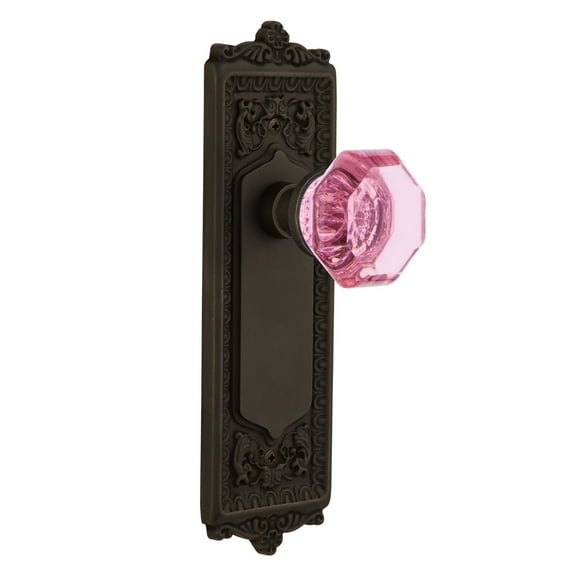 Nostalgic Warehouse Eadwap_Dd_Nk Egg And Dart Solid Brass Rose Dummy Door Knob Set -