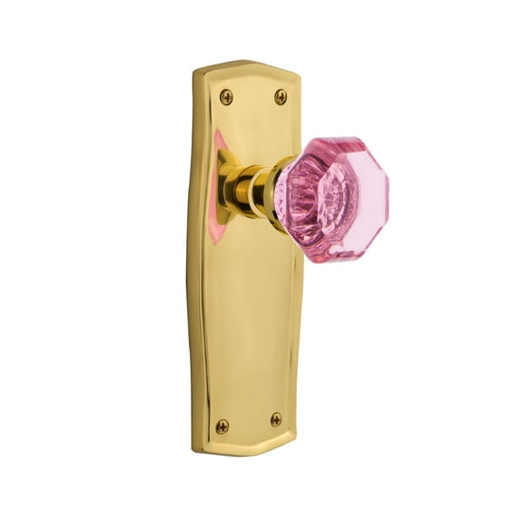 Nostalgic Warehouse Prawap_Dd_Nk Prairie Solid Brass Rose Dummy Door Knob Set - Brass