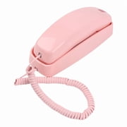 Nostalgic whirling Style Telephone Soft Pink Wall Or Desk Placement Option