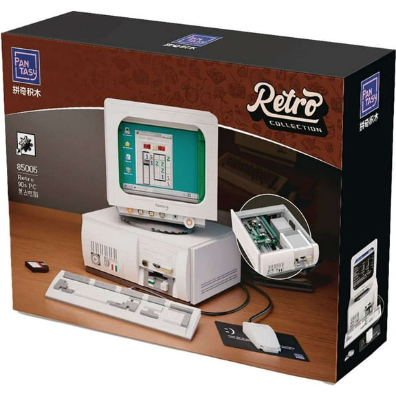 Nostolgic 1990's PC Building Block Toy Set (1634 Pieces)