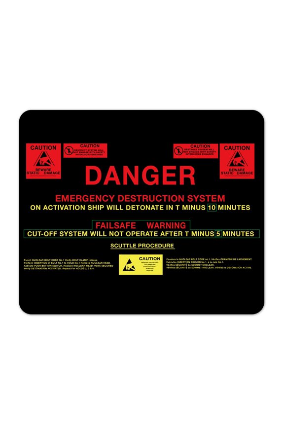 Nostromo Emergency Destruct Panel 1/8" Thick Mousepad