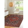 thumbnail image 1 of Nosy Be Red Oriental Polyester Digital Print Decorative Area Rug, 1 of 9
