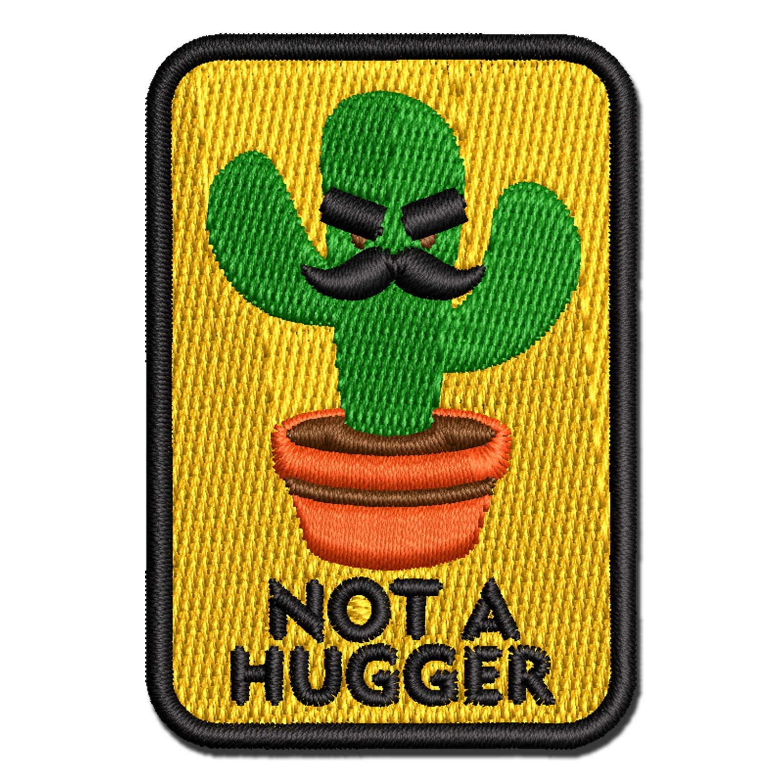 Not A Hugger Cactus Succulent Applique Multi-Color Embroidered Hook ...