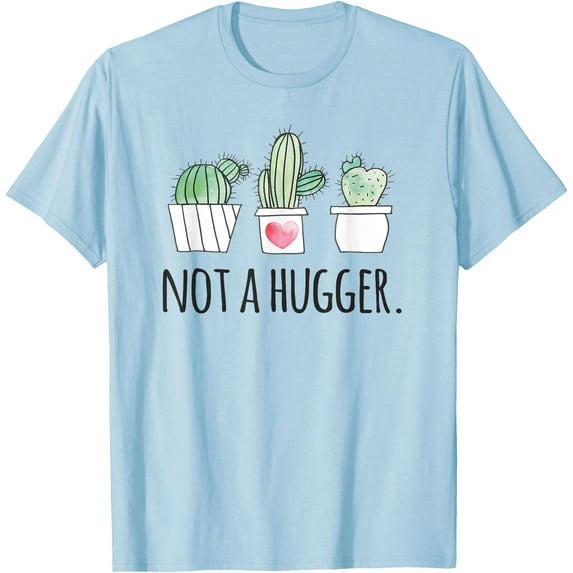 Not A Hugger Funny Gardeners No Hugs Succulent Cactus Unisex T-Shirt for Men Women Kids Toddler,Lime Color,Size L