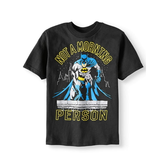 "Not A Morning Person" Short Sleeve Graphic Tee (Little Boys & Big Boys)