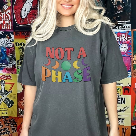 Not A Phase Gay Pride Shirt | Gay Pride Month | LGTBQ+ Pride Tee | Gay Rights | Comfort Colors Shirt | Rainbow Pride | Social Justice (Colors:Lagoon Blue; Sizes:3XL;)