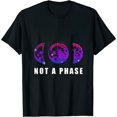 thumbnail image 1 of Not A Phase LGBT-Q Bi-sexual Pride Flag Proud Ally Full Moon Womens T-Shirt Black 3XL, 1 of 5