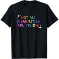 thumbnail image 1 of Not All Disabilities Are Visible Handicapped Awareness T-Shirt100% cotton short-sleeved shirt for both men and women, 1 of 6