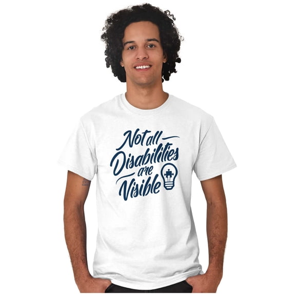 Not All Disabilities are Visible Men's Graphic T Shirt Tees Brisco Brands S