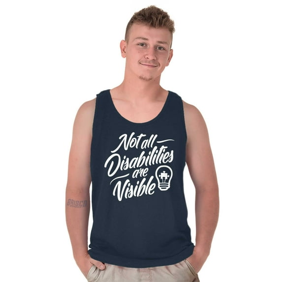 Not All Disabilities are Visible Plus Size Graphic Tank Top Brisco Brands 2X