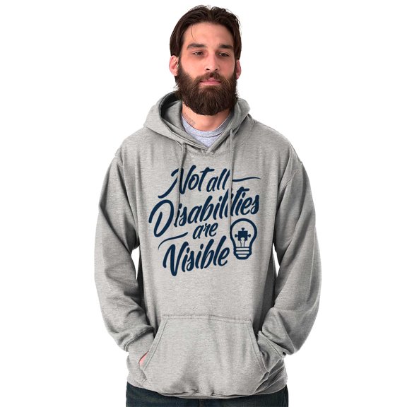 Not All Disabilities are Visible Unisex Plus Fleece Graphic Hoodie Brisco Brands 4X