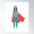thumbnail image 1 of Not All Heroes Wear Capes Medical Professional Design Poster Wall Art, Modern Wall Decor, 24x36 UNFRAMED, 1 of 3