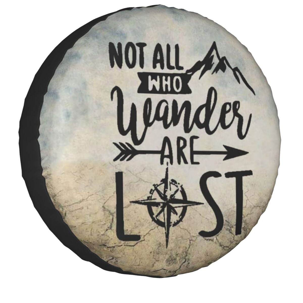 Not All Those Who Wander Are Lost Compass Spare Wheel Tire Cover for RV